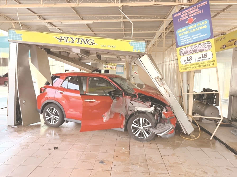 Kota Belud car wash crash sparks deja vu weeks after Kota Kinabalu International Airport smash