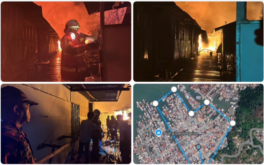 Early morning fire in Kota Kinabalu squatter area, 39 personnel deployed to contain blaze