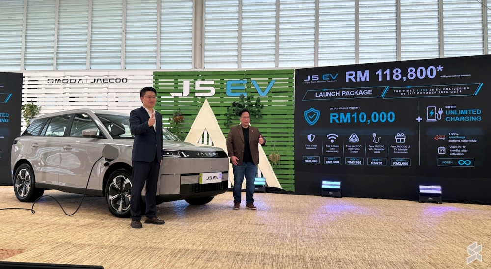 Jaecoo J5 EV price and launch package for Malaysia. — SoyaCincau pic