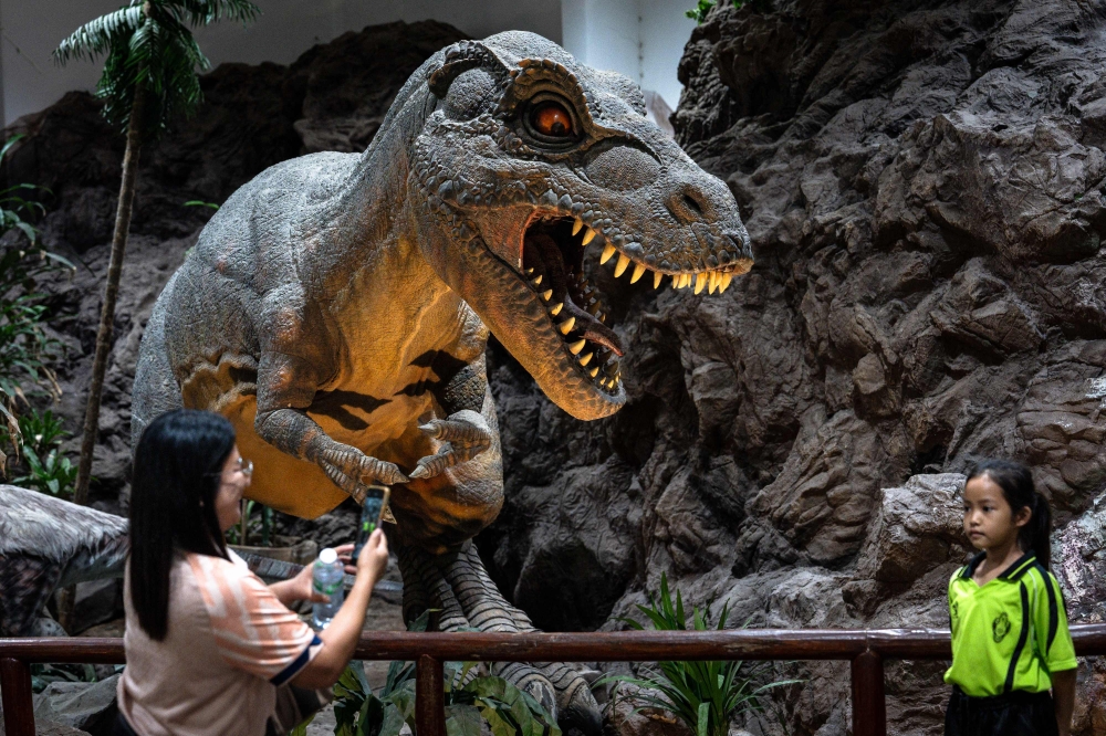 People visit Phu Wiang Dinosaur Museum in Khon Kaen on August 19, 2026. — AFP pic