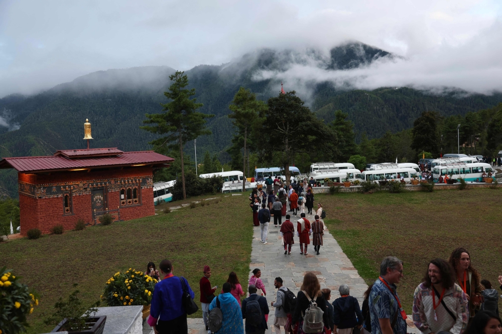 Participants leave after attending the Global Conscious Food Systems Summit in Paro, Bhutan on September 1, 2026. — AFP pic 