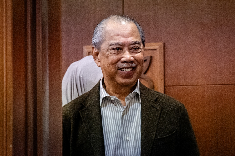 Former Prime Minister, Tan Sri Muhyiddin Yassin is pictured at the Kuala Lumpur High Court Complex. — File picture by Firdaus Latif