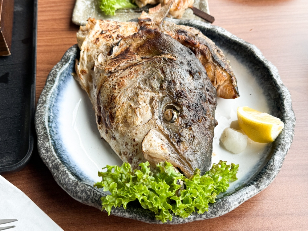 Hamachi Kama or grilled yellowtail collar is prepared so well that the fish flakes off beautifully. 