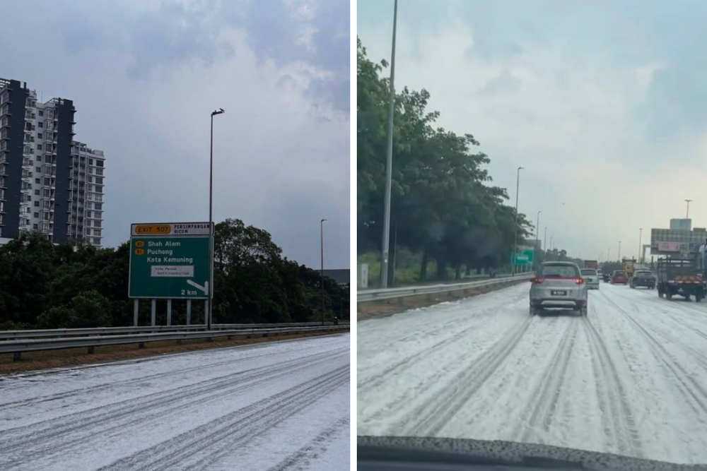 ‘Snow’ on Kesas? It was actually soap foam after heavy rain
