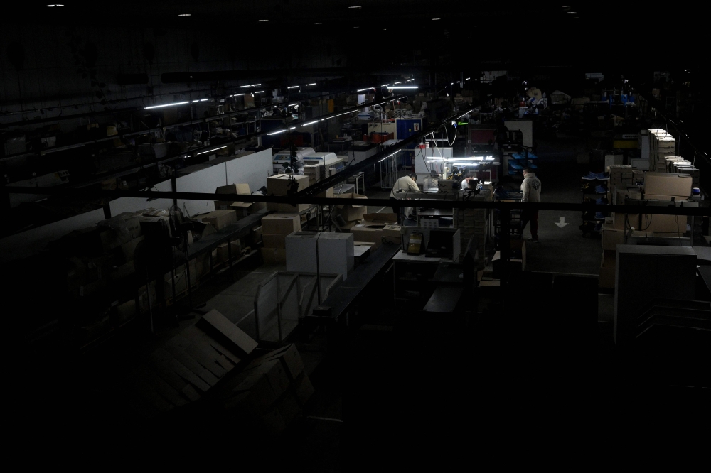 A view of the Kioshi Footwear factory, which is operating at a minimum capacity, in 9 de Abril, Esteban Echeverria, Buenos Aires province, Argentina on August 27, 2026. — AFP pic