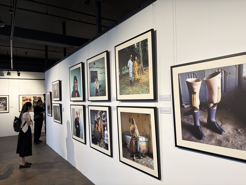 The photographs document the effects of landmines and explosive remnants of war on individuals, families and communities, while Professor Lin Xiang Xiong’s works, created under his ‘Art for Peace’ philosophy, explore humanity, compassion, resilience and reconciliation. — Picture by Opalyn Mok