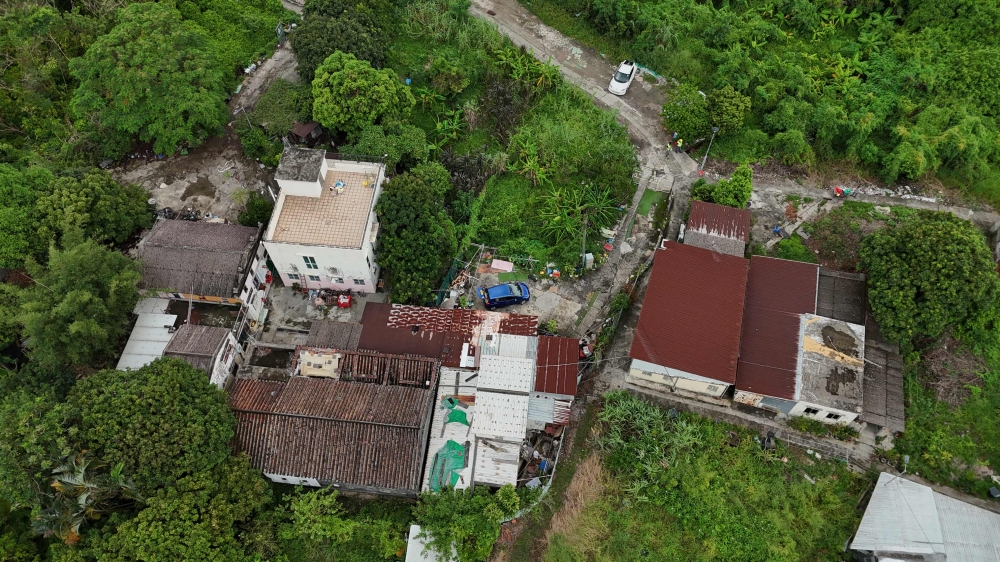 An aerial view of family homes in Tin Sam village near the China border in northern Hong Kong, June 15, 2026. — AFP pic