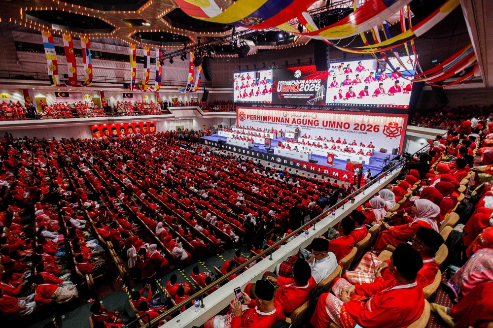 Umno members gather for the opening of the 2026 Umno General Assembly at the World Trade Centre Kuala Lumpur on September 11, 2026. — Picture by Sayuti Zainudin