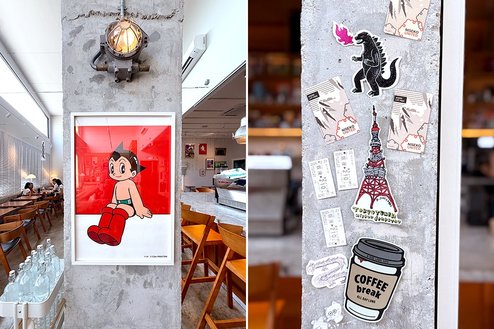 Nippon nostalgia: Osamu Tezuka’s Astro Boy (left), Godzilla and Tokyo Tower (right). — Picture by CK Lim