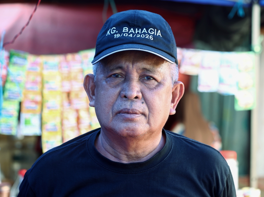 Kampung Bahagia village head Sharif Hashim Sharif Titing said residents want to rebuild on the same site rather than be relocated. — Bernama pic