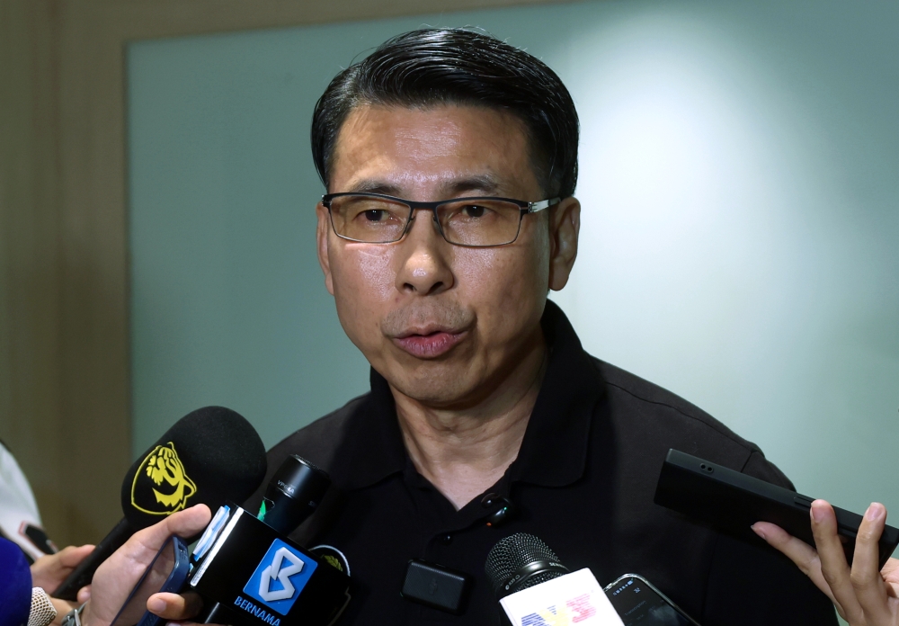 Interim national head coach Tan Cheng Hoe answers questions from the media on the first day of the Harimau Malaya squad’s centralised training camp in Petaling Jaya on September 21, 2026, ahead of the Fifa Asean Cup 2026 in Indonesia from September 25 to October 5. — Bernama pic  
