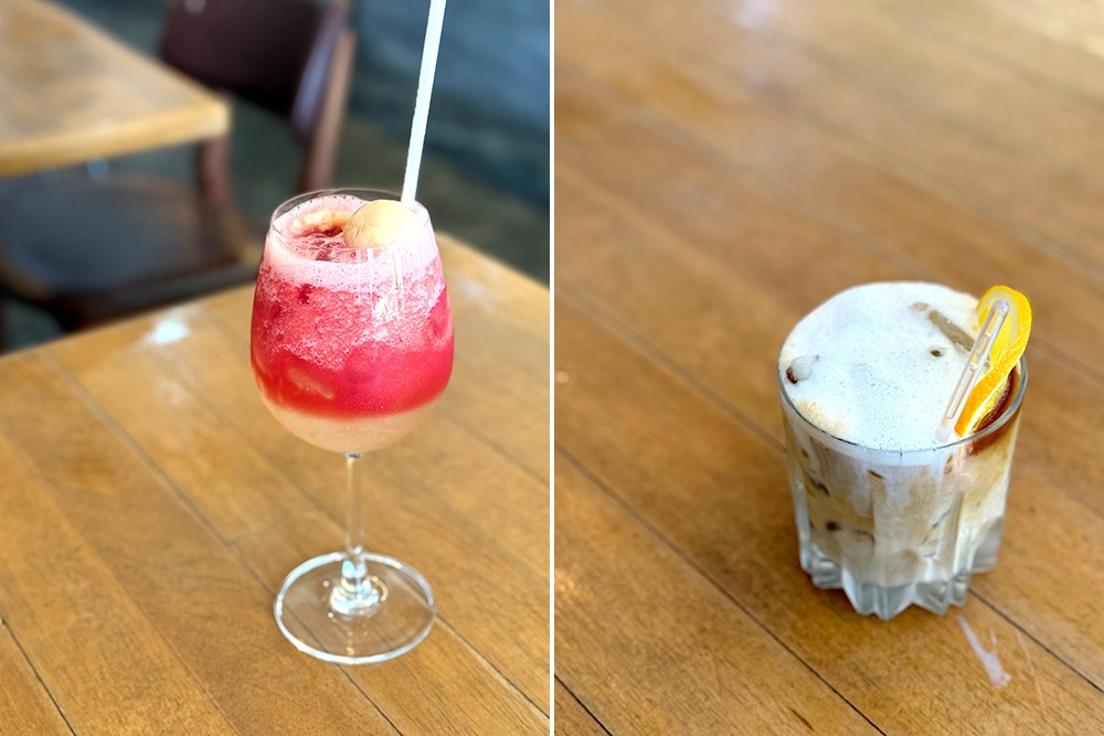 Refreshing drinks pairing longan with watermelon (left) or coffee with citrus (right). — Pictures by CK Lim