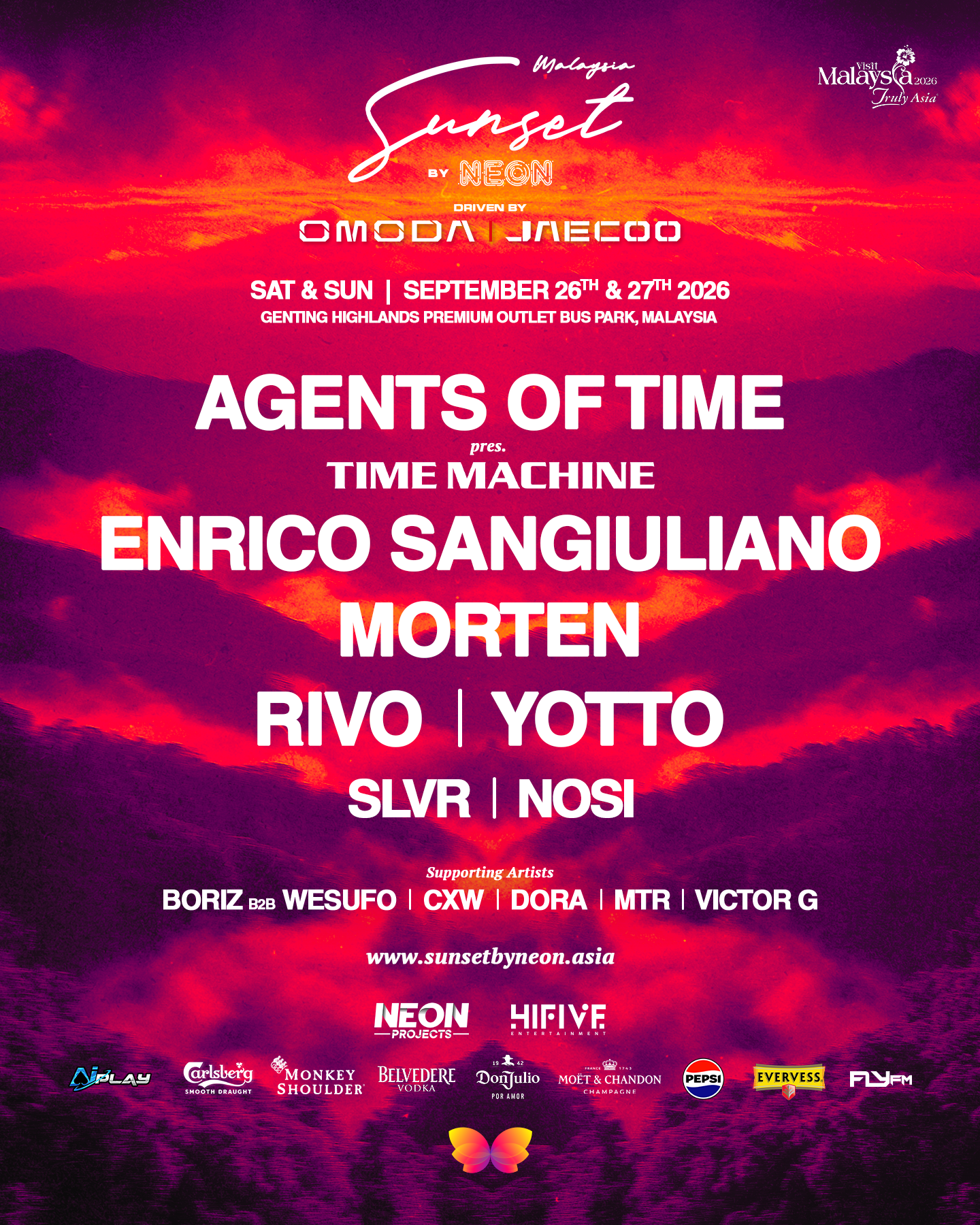 The festival will feature Enrico Sangiuliano and MORTEN as Day One headliners, while Day Two will see Time Machine take over with Agents of Time, Yotto, Rivo, SLVR and NOSI, alongside Malaysian acts Victor G, CXW, Boriz B2B Wesufo, MTR and Dora.