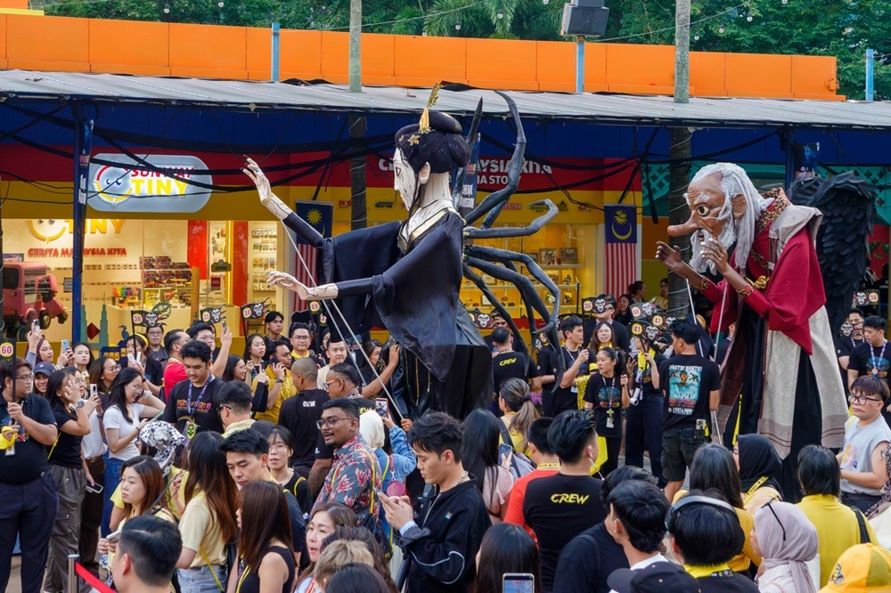 Horror-themed puppets are seen at the launch of Nights of Fright 12 at Sunway Lagoon September 24, 2026. — Picture by Raymond Manuel