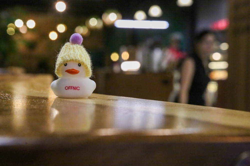 If you can’t get the claw machine duck, you can take home a small plastic duck dressed up to the nines with a beanie. — Picture by Choo Choy May