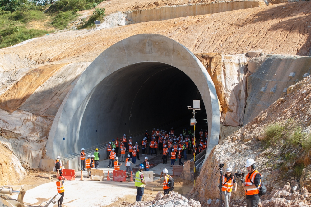 A general view of the ECRL tunnel in Section 2A in Rawang during a technical site visit on October 31, 2025. — Picture by Raymond Manuel