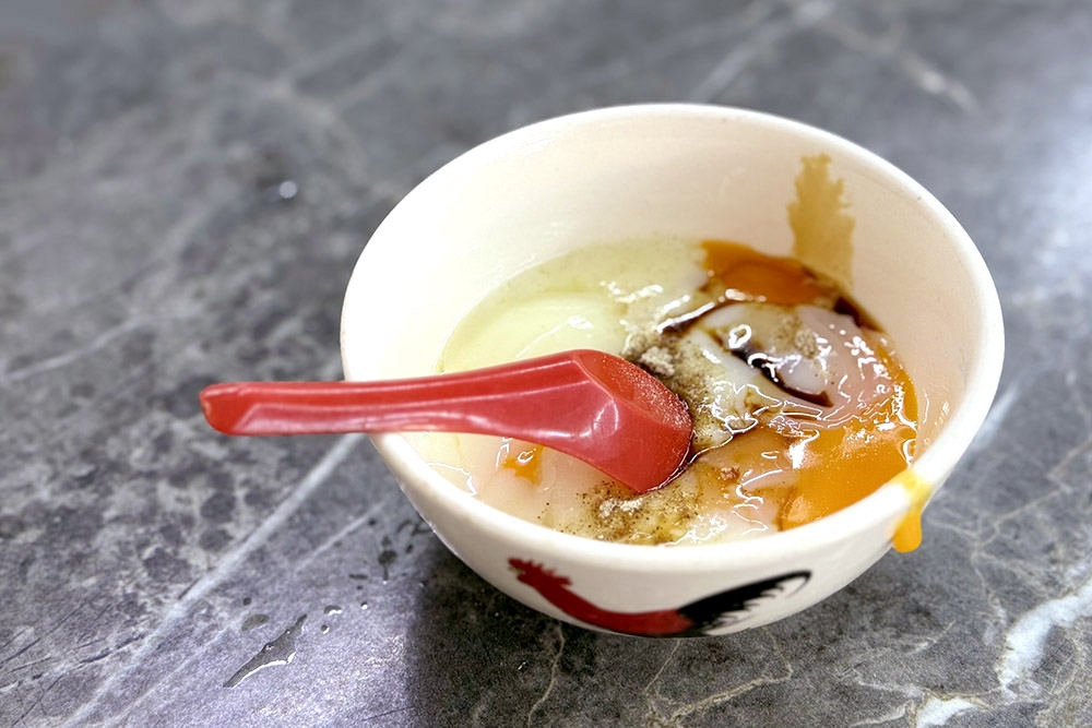 Liquid manna: half boiled eggs. — Picture by CK Lim