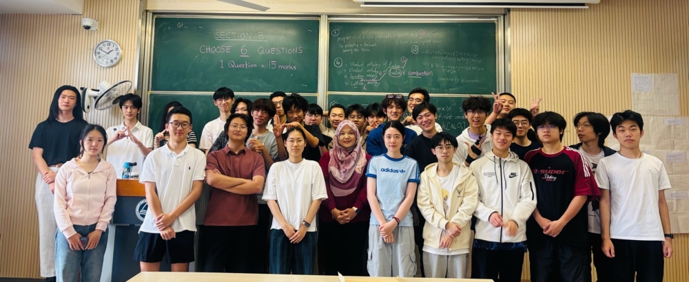 Students from Universiti Malaya's Foundation in Science programme gather for a group photograph at a university learning centre in China. — Picture courtesy of Norhafiza Roslan