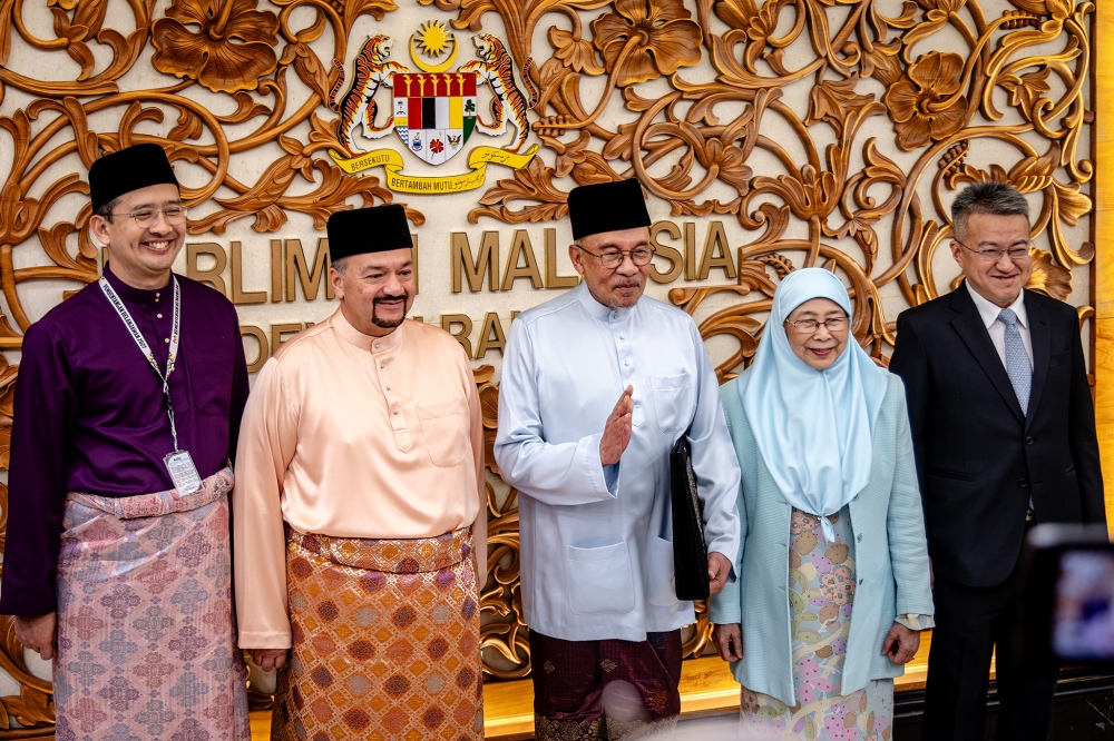 Prime Minister Datuk Seri Anwar Ibrahim arrives at the Parliament to table Budget 2027 October 9, 2025. — Picture by Firdaus Latif