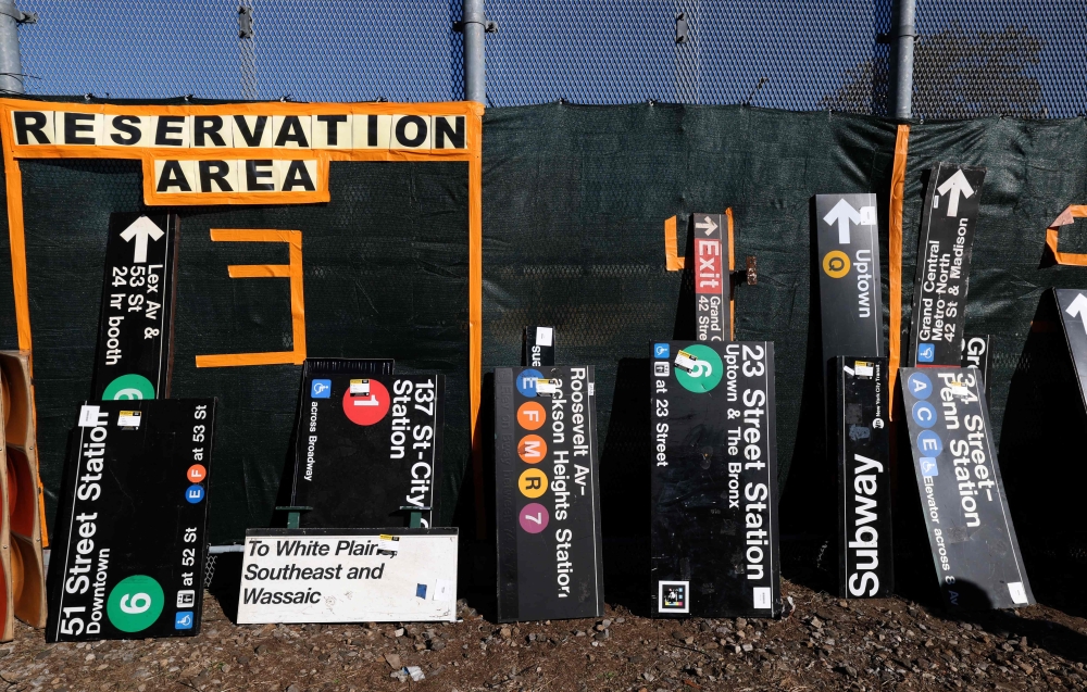 The NYC Transit’s annual pop-up sale in New York. — AFP pic