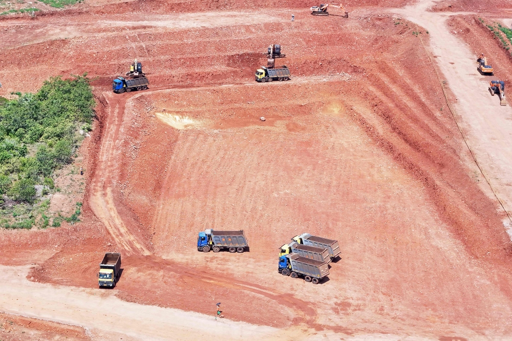 This aerial photograph taken on September 7, 2026 shows Google’s AI and data centre hub construction site at Tarluvada village near Visakhapatnam in India’s Andhra Pradesh state. — AFP pic