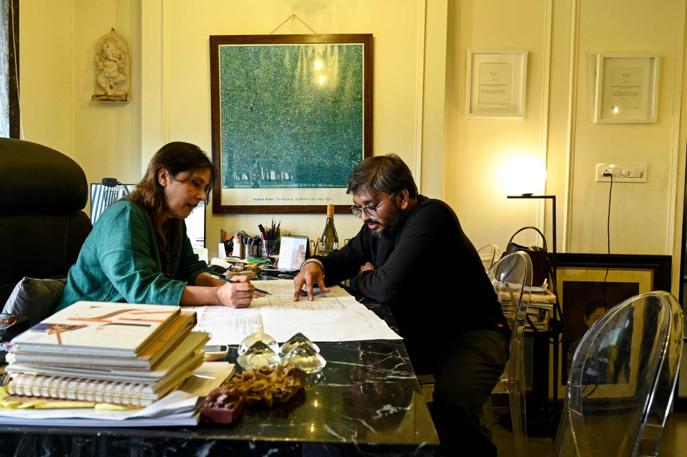 Abha Narain Lambah (left) has pioneered efforts to preserve some of India’s most significant historic sites. — AFP pic