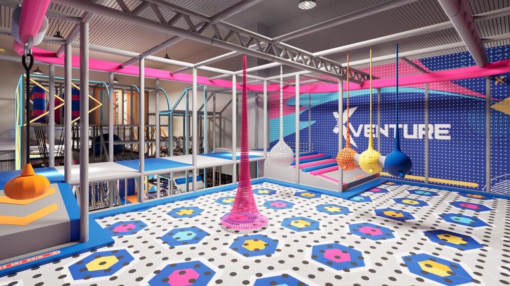 Indoor adventure attractions at Xventure Penang, which features an eight-metre-tall Challenger Arena with a digital tagging system and real-time leaderboard. — Picture courtesy of Xventure
