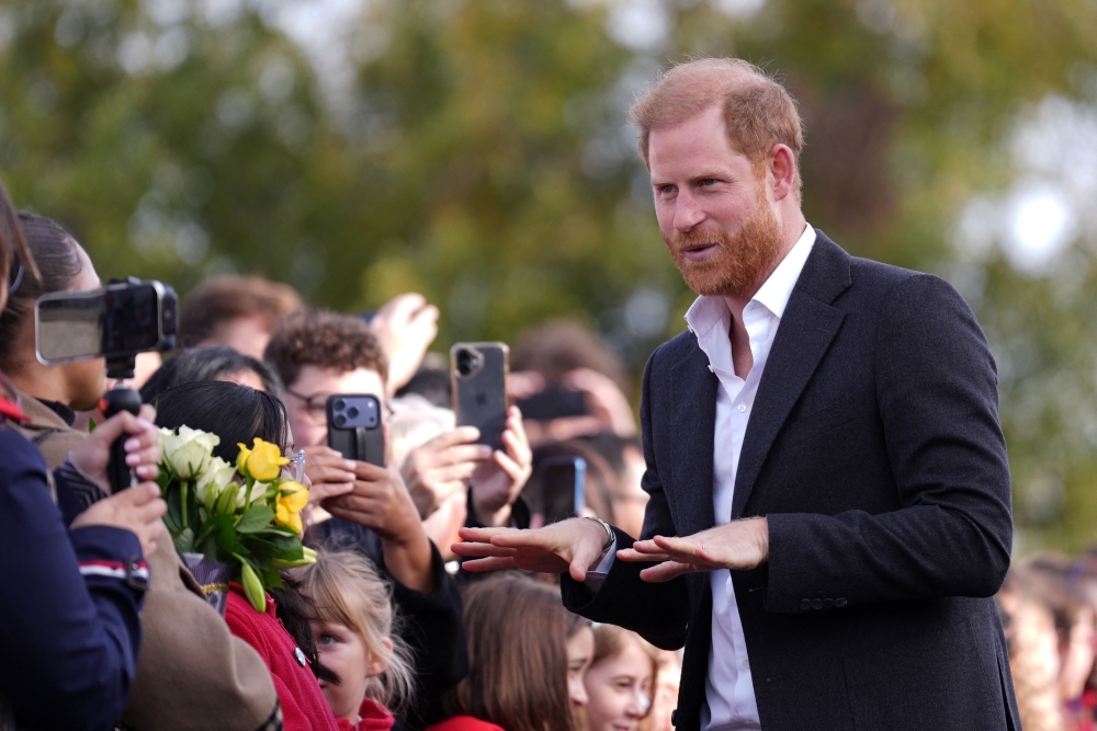 Britain’s Prince Harry, Duke of Sussex arrives to visit the Community Recording Studio (CRS) in Nottingham October 15, 2026. — Joe Giddens/Pool/AFP pic