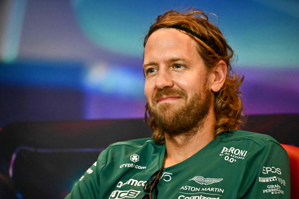 Aston Martin’s German driver Sebastian Vettel attends a presser ahead of the Abu Dhabi Formula One Grand Prix at the Yas Marina Circuit in the Emirati city of Abu Dhabi November 17, 2022. — AFP pic