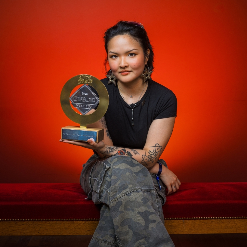 Lai posing with her trophy after winning the Giffard West Cup 2026. — Picture by Christophe Martin