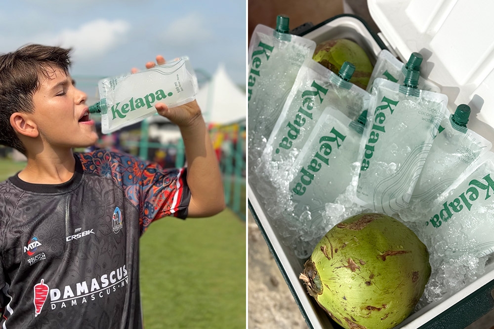 Kelapa sells coconut water in frozen 500-millilitre pouches. — Pictures courtesy of Kelapa