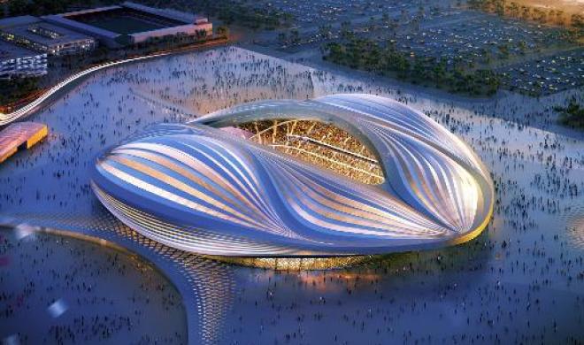 This computer-generated image shows the stadium to be built in Al-Wakrah, for the Qatar's 2022 World Cup. u00e2u20acu201d AFP pic