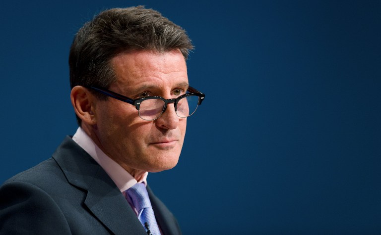 Sebastian Coe speaks at the ICC in Birmingham, central England on October 10, 2012. Coe said Olympic boycotts are absurd and serve no political purpose. u00e2u20acu201d AFP pic