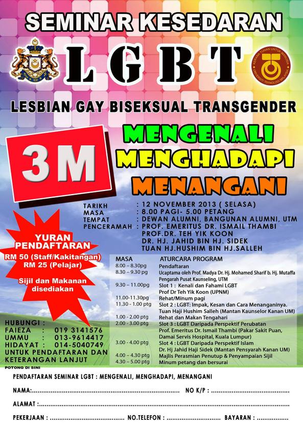 A poster of the sexuality awareness seminar to be held in UTM at the end of November 2013.