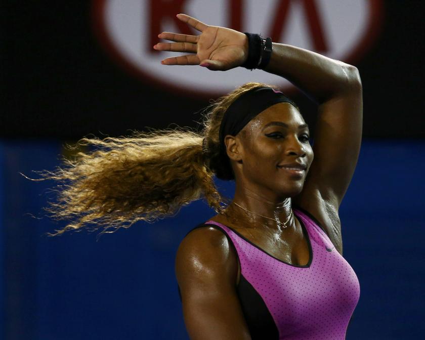 Serena Williams of the United States celebrates defeating Ashleigh Barty of Australia in their women's singles match at the Australian Open 2014 tennis tournament in Melbourne January 13, 2014. u00e2u20acu201d Reuters pic
