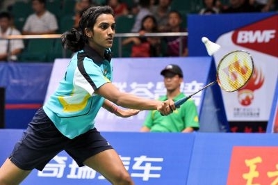P. V. Sindhu of India at the World Badminton Championships in Guangzhou, China on August 10, 2013. u00e2u20acu201d AFP-Relaxnews pic