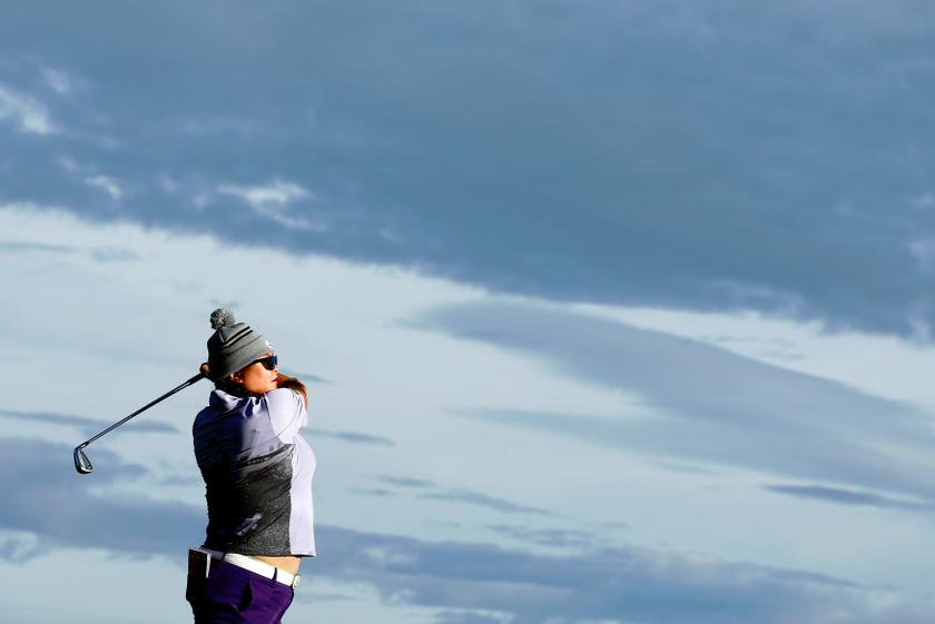Christina Kim of the U.S. tees off on the fifth hole during the second round of the women's Evian Championship golf tournament in Evian September 14, 2013. - Reuters pic