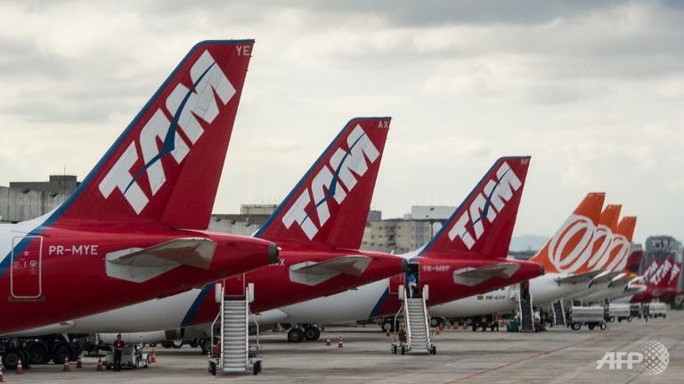 Aircrafts of Brazilian TAM and Gol airlines are parked at the Congonhas airport in Sao Paulo, Brazil, on October 17, 2012. u00e2u20acu201du00c2u00a0AFP pic