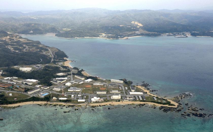 Coral reefs are seen along the coast near the US Marine base Camp Schwab, off the tiny hamlet of Henoko in Nago on the southern Japanese island of Okinawa, in this aerial photo taken by Kyodo on January 14, 2014 and released on January 19, 2014. u00e2u20acu201d Reute