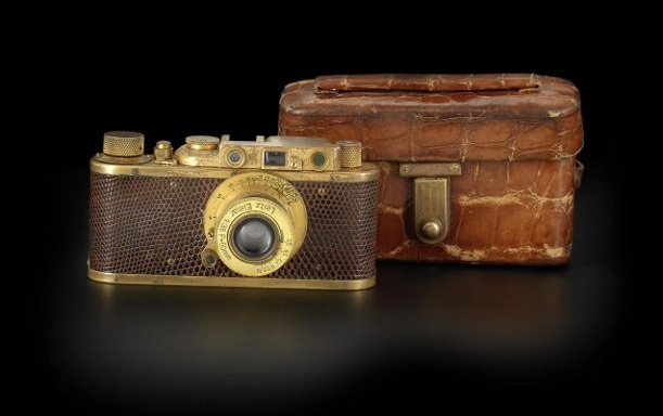 An undated handout picture from Bonhams auction house received on November 23, 2013 shows a 1932 Leica Luxus camera. u00e2u20acu201d AFP pic