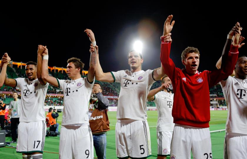 Bayern Munich's players celebrate winning their FIFA Club World Cup soccer match against Guangzhou Evergrande at Agadir Stadium in Agadir December 17, 2013. Bayern will meet Raja Casablanca in Marrakech tomorrow. u00e2u20acu201d Reuters pic