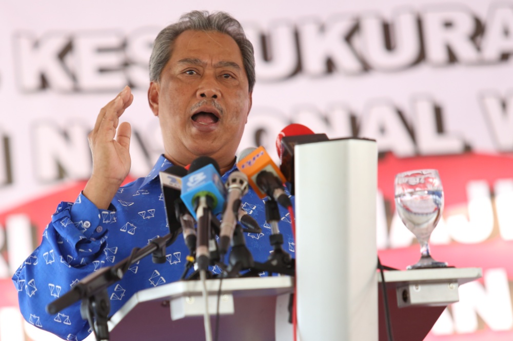 Deputy Prime Minister Tan Sri Muhyiddin Yassin attends Barisan Nasional Wilayah Persekutuan thanksgiving ceremony. u00e2u20acu201d Picture by Saw Siow Feng