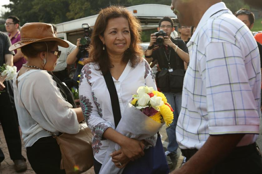 Datin Paduka Marina Mahathir stands outside the Church of Our Lady of Lourdes in Klang, Selangor, January 5, 2014. u00e2u20acu201d Picture by Saw Siow Feng