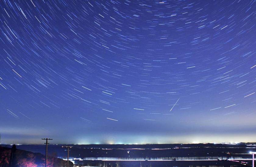 A meteor streaks past stars during the annual Quadrantid meteor shower in Qingdao, Shandong province, January 4, 2014.u00e2u20acu201dReuters pic