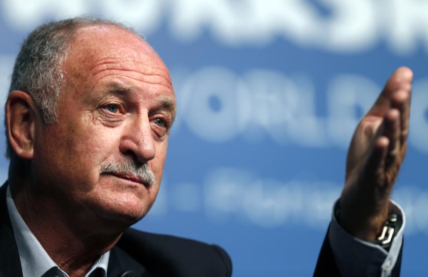 Brazil's coach Luiz Felipe Scolari gestures during a news conference at the Team Workshop for the 2014 World Cup in Florianopolis, Santa Catarina state February 19, 2014. u00e2u20acu201d Reuters pic