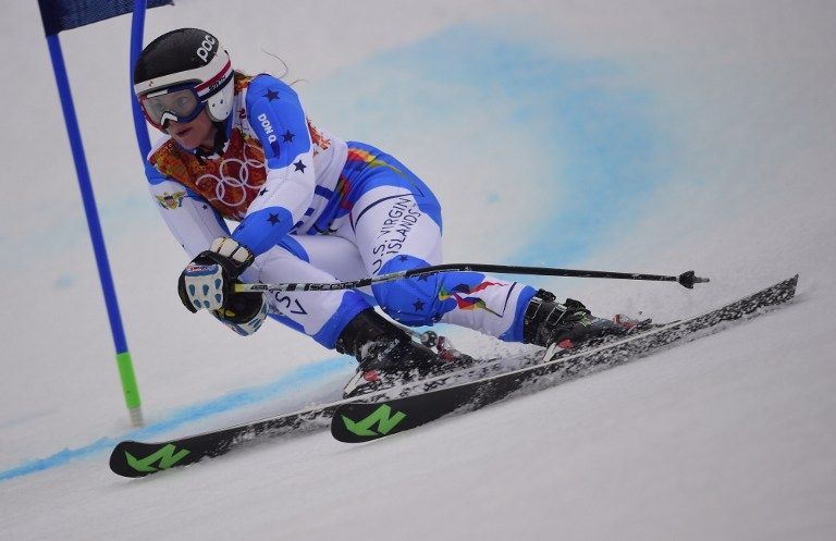 Virgin Islandsu00e2u20acu2122 Jasmine Campbell competes during the Womenu00e2u20acu2122s Alpine Skiing Giant Slalom Run 1 at the Rosa Khutor Alpine Centre during the Sochi Winter Olympics on February 18, 2014 AFP