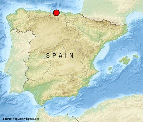 Location of the Cave of Altamira. — Wikimedia Commons map 