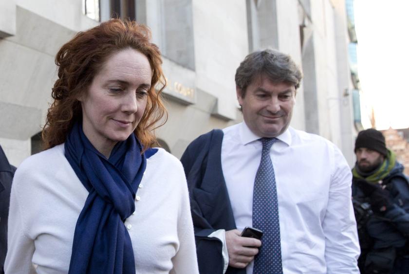 Former News International Chief Executive Rebekah Brooks and her husband Charlie leave the Old Bailey courthouse in London February 20, 2014. u00e2u20acu201d Reuters pic