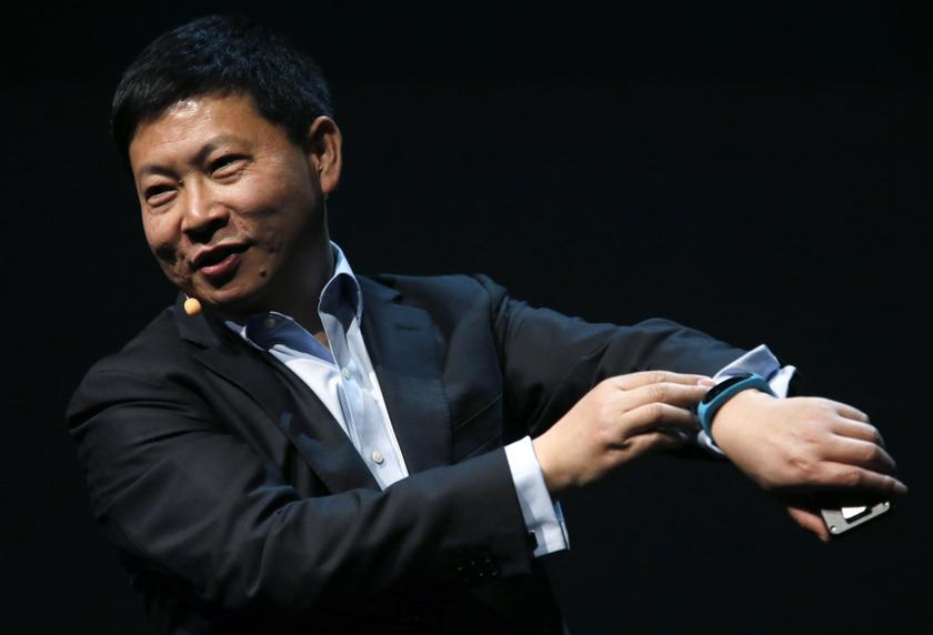 Huawei CEO Richard Yu talks about the TalkBand B1 during a Huawei presentation before the start of the Mobile World Congress in Barcelona, February 23, 2014. u00e2u20acu201d Reuters pic