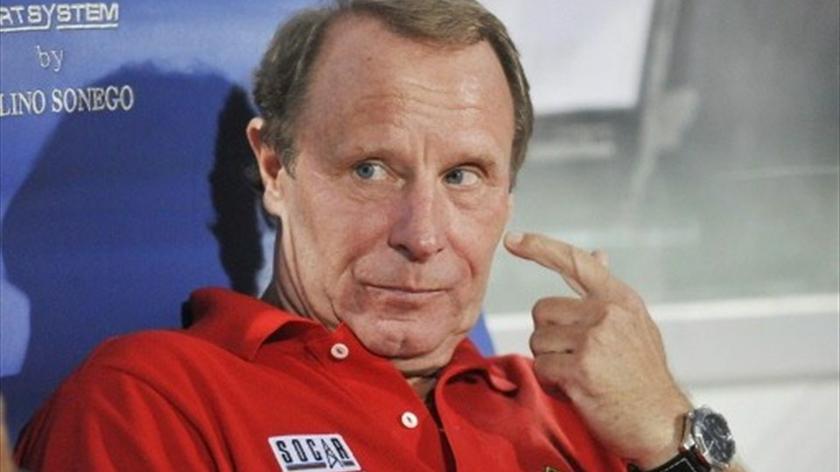 Berti Vogts, head coach of Azerbaijan's football team waits for the start of the Azerbaijan vs Germany. u00e2u20acu201d AFP pic 